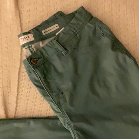 Curve Appeal Women's Ankle Jeans - Teal - Picture 5 of 7